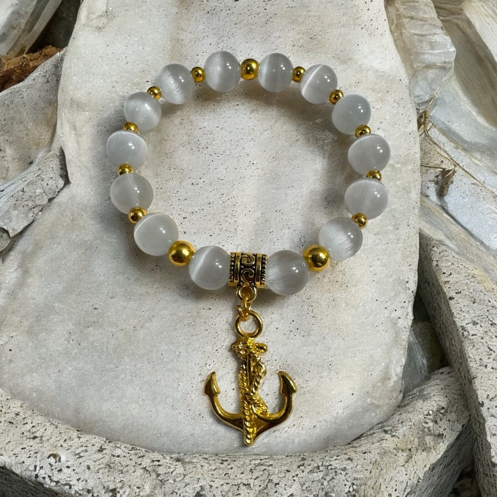 Marina Glow Selenite Bracelet” - Picture 3 of 3